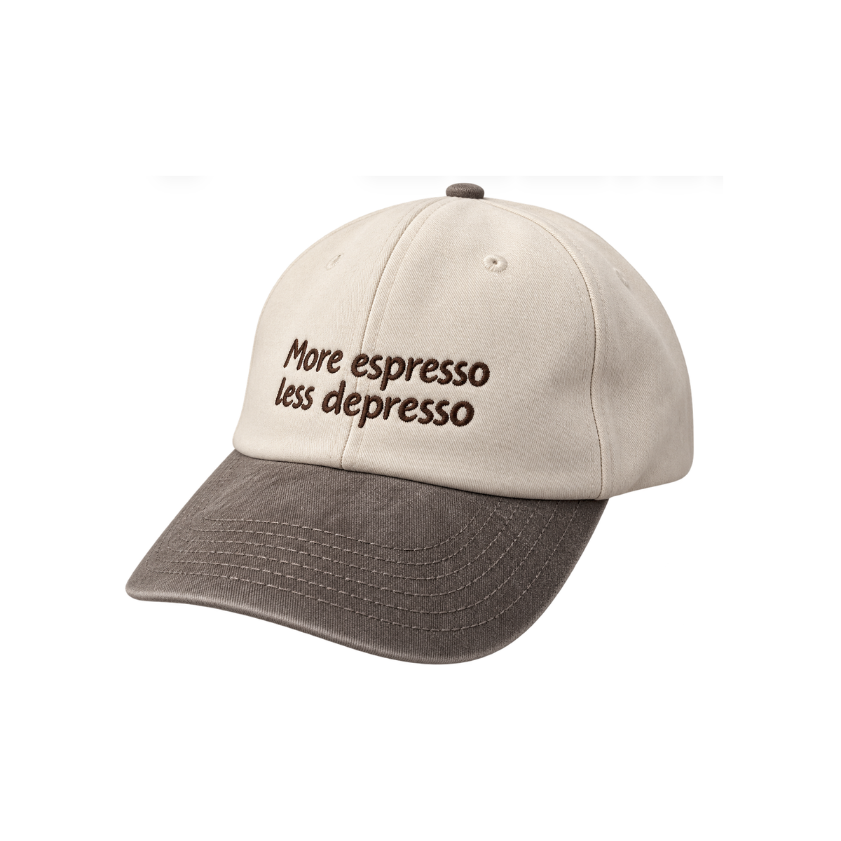 Vintage Cap "More Espresso Less Depresso"