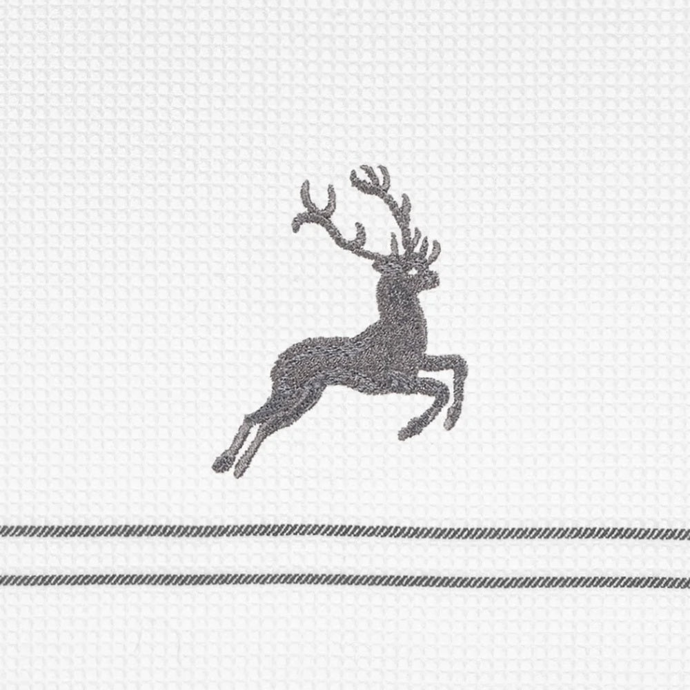 Geschirrtuch Hirsch Grau