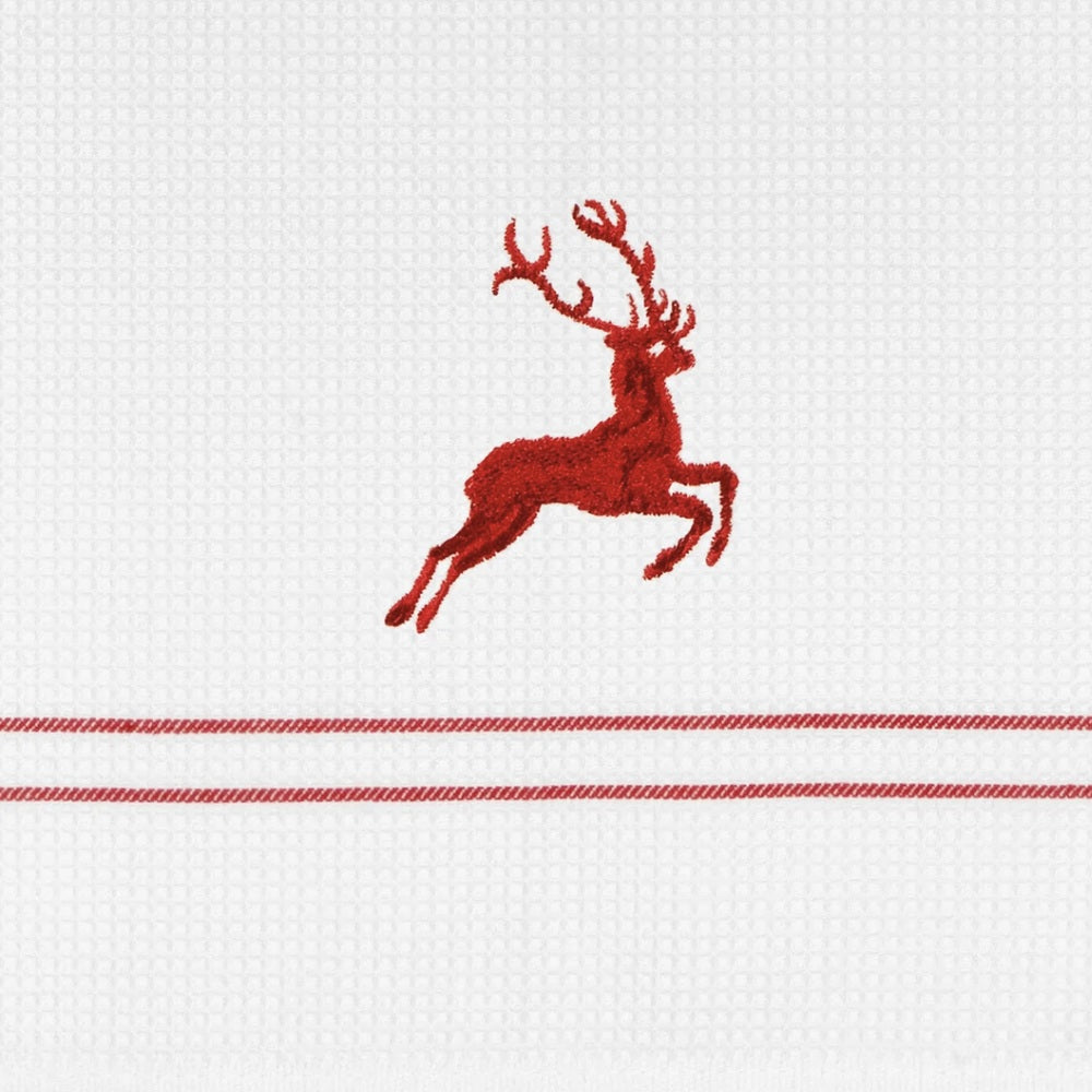 Geschirrtuch Hirsch Rot