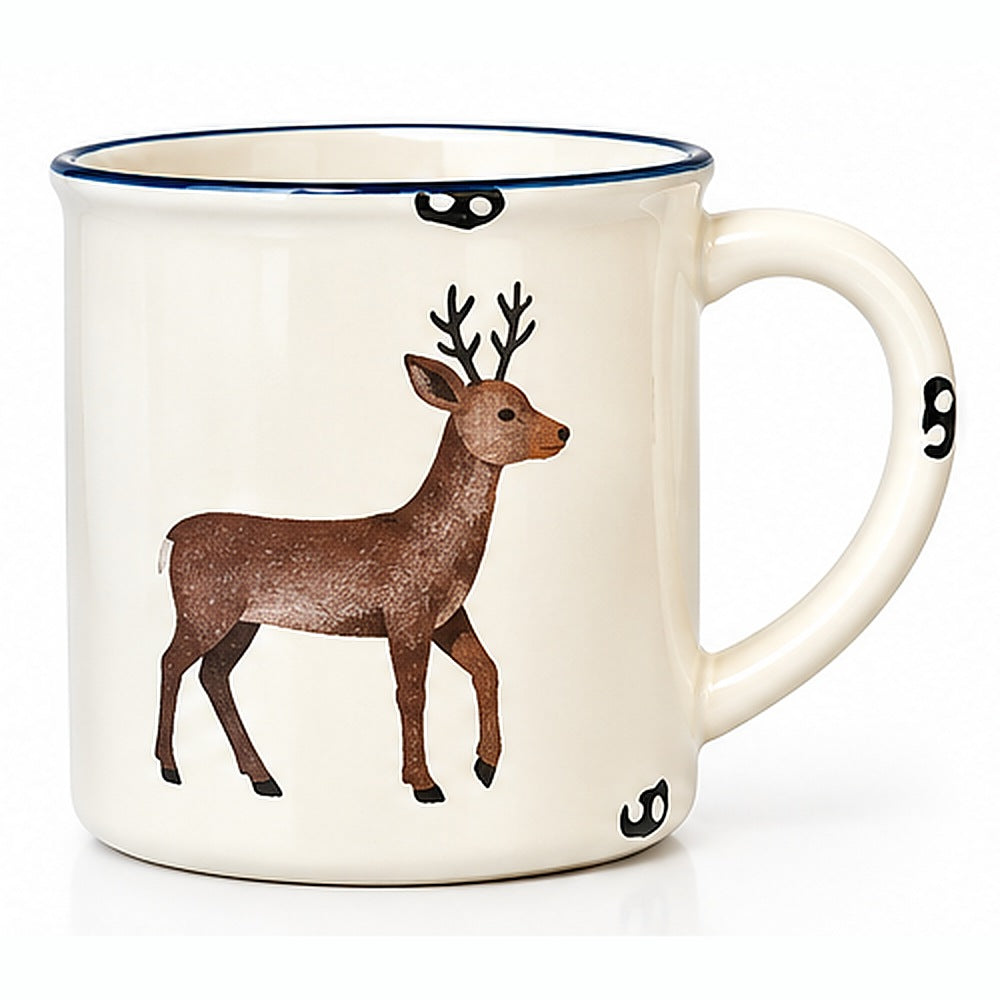 Tasse Reh, Emaille-Look