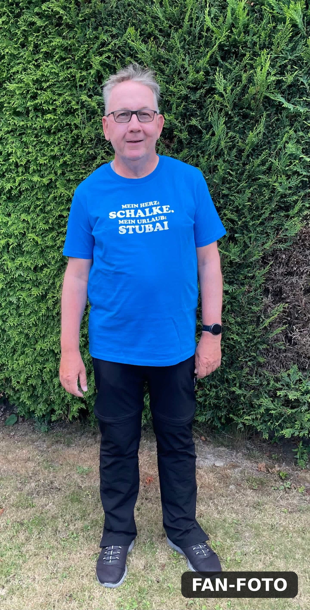 T-Shirt "Mein Herz Schalke. Mein Urlaub Stubai"