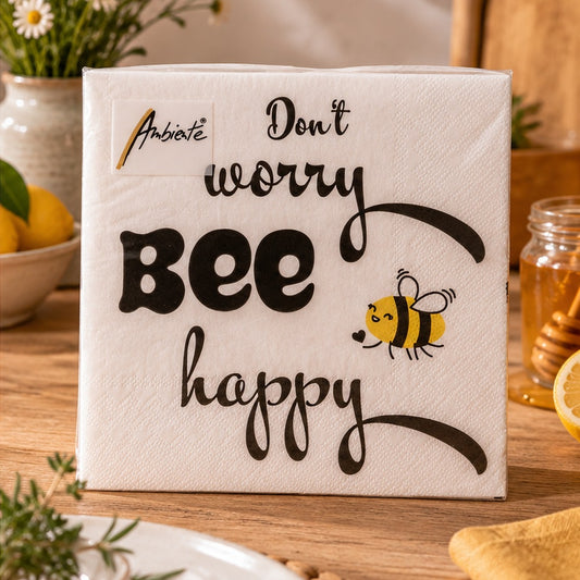 Servietten Don't worry Bee happy, 20 Stück